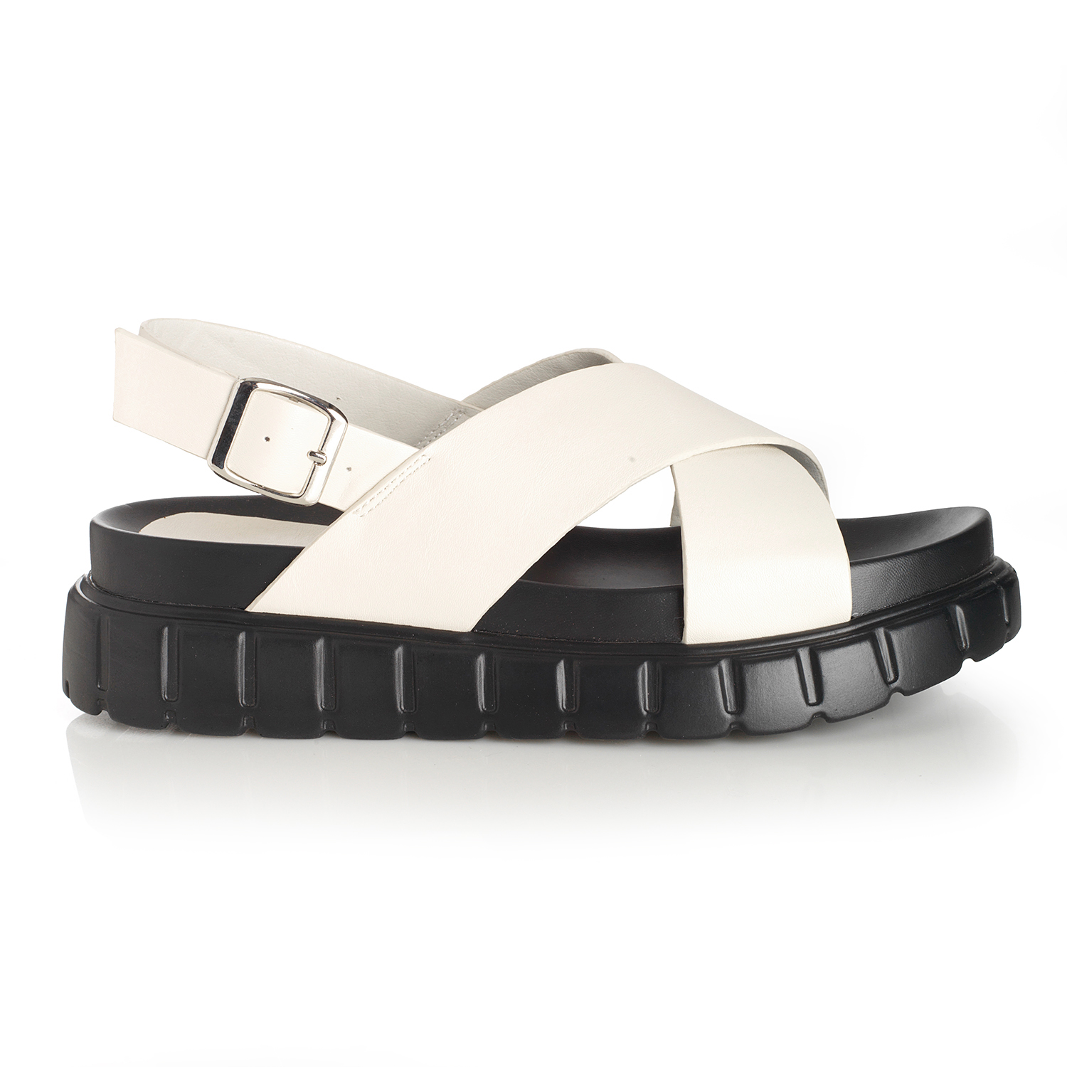 SANDALIA MUJER VIA UNO BEIGE 22641604 - 1