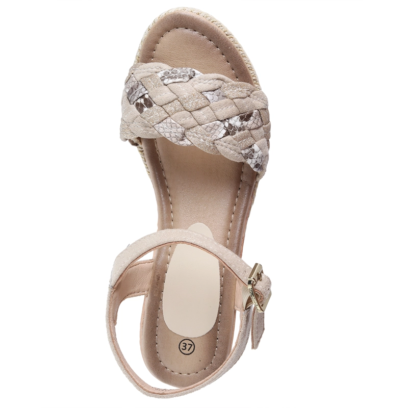SANDALIA MUJER VIA UNO BEIGE 22642613 - 3