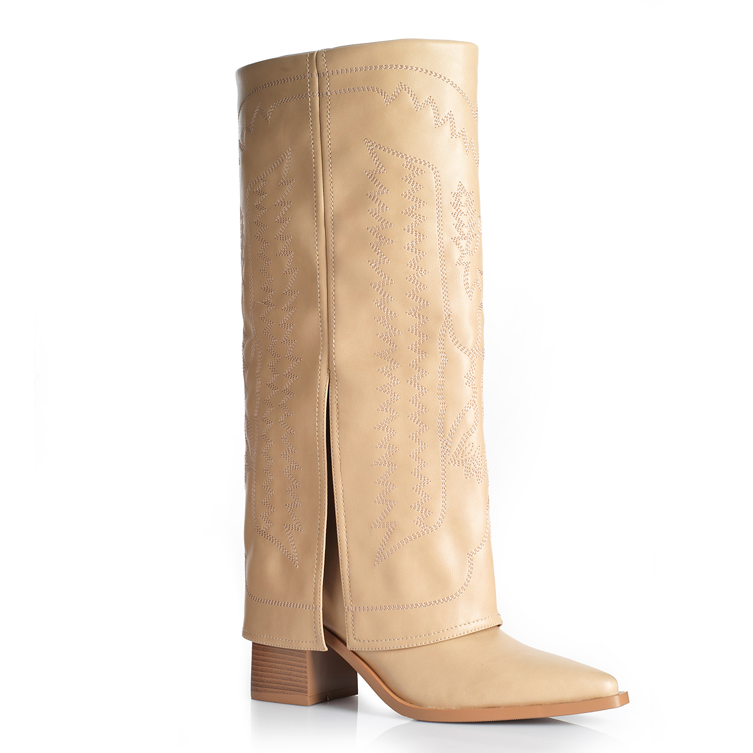 BOTA MUJER VIA UNO WESTWINTER GOLD BEIGE - 4