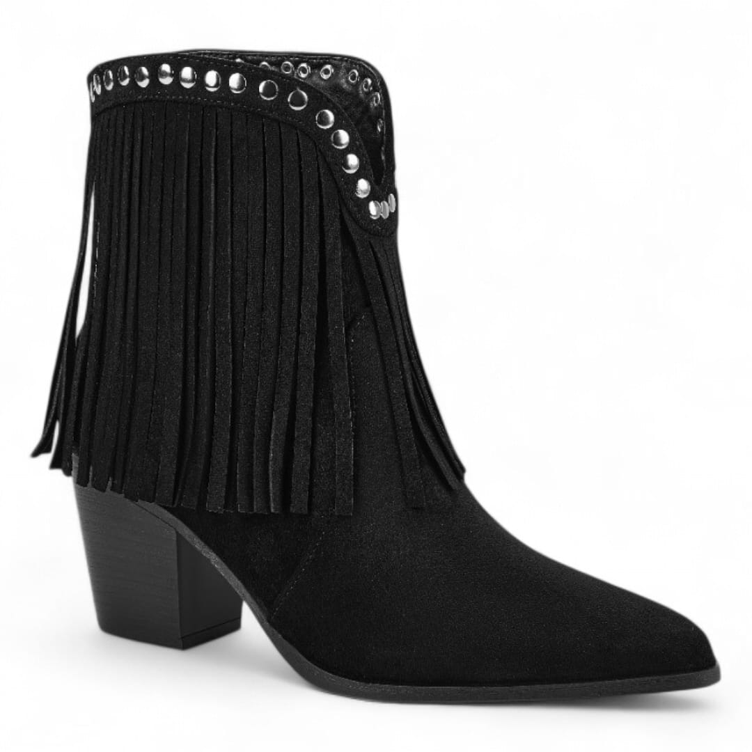 BOTIN MUJER VIA UNO WESTWINTER WRANGLER NEGRO - 4