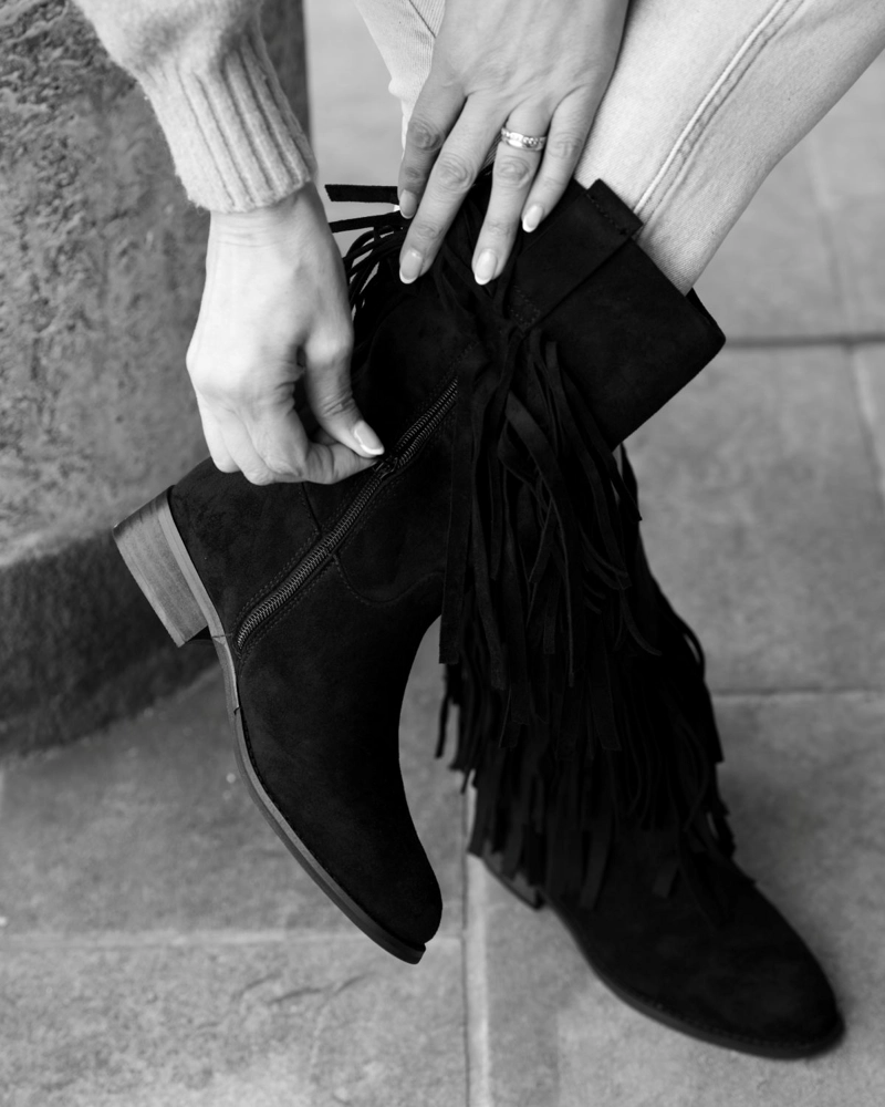 BOTIN MUJER VIA UNO WESTWINTER SILVER NEGRO - 3