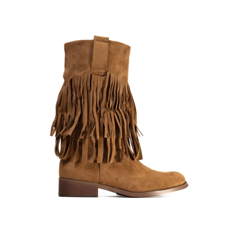 BOTIN MUJER VIA UNO WESTWINTER SILVER CAMEL - 1