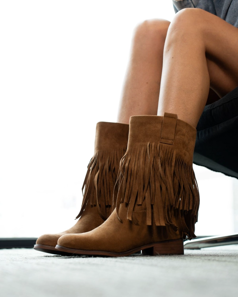 BOTIN MUJER VIA UNO WESTWINTER SILVER CAMEL - 4