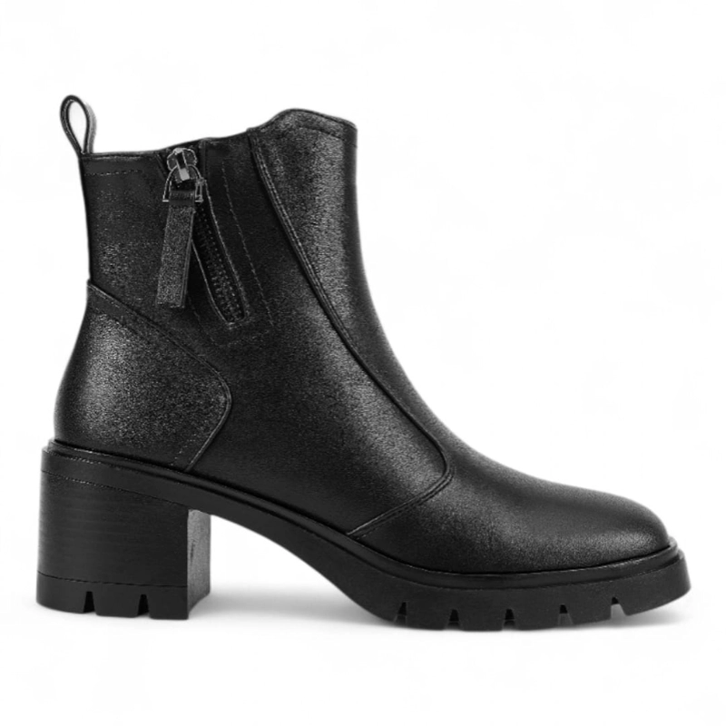 BOTIN MUJER VIA UNO WESTWINTER CAMEL NEGRO - 1