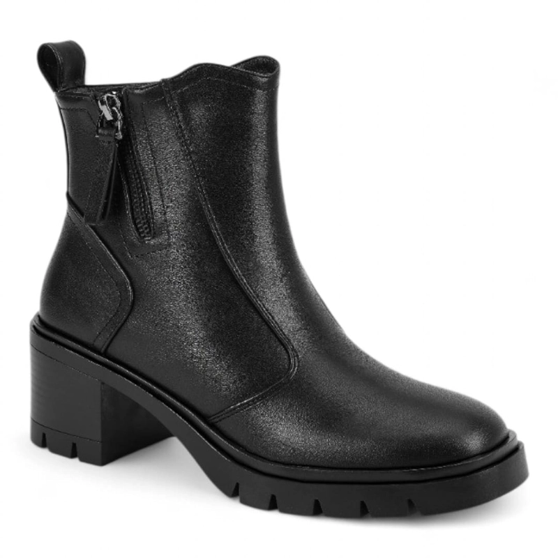 BOTIN MUJER VIA UNO WESTWINTER CAMEL NEGRO - 4