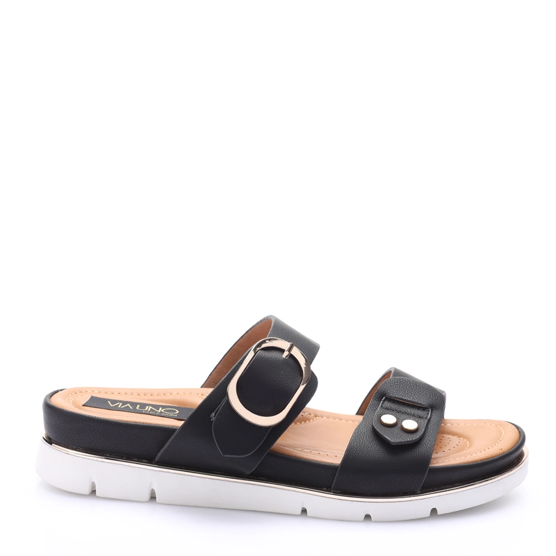 SANDALIA MUJER SOLEA CORFU NEGRA - 1