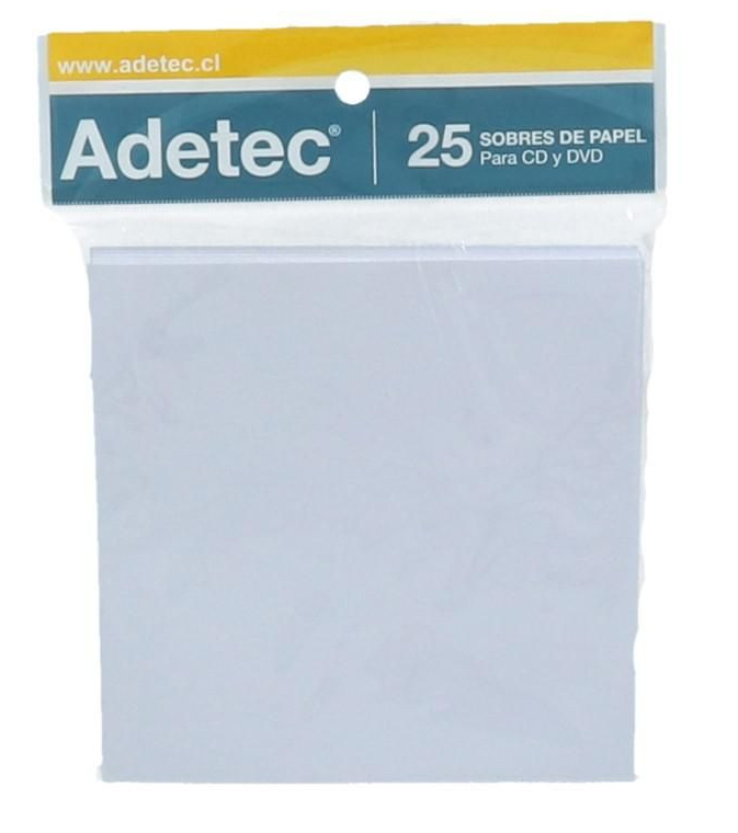 SOBRES PAPEL PARA DVD, CD PACK 25 UNIDADES - 1