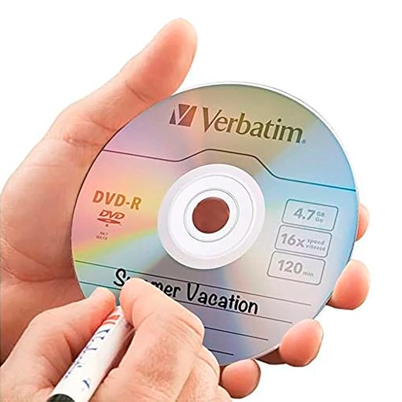 DVD-R VERBATIM PACK 100 UNIDADES 4.7GB CON LOGOTIPO - 3