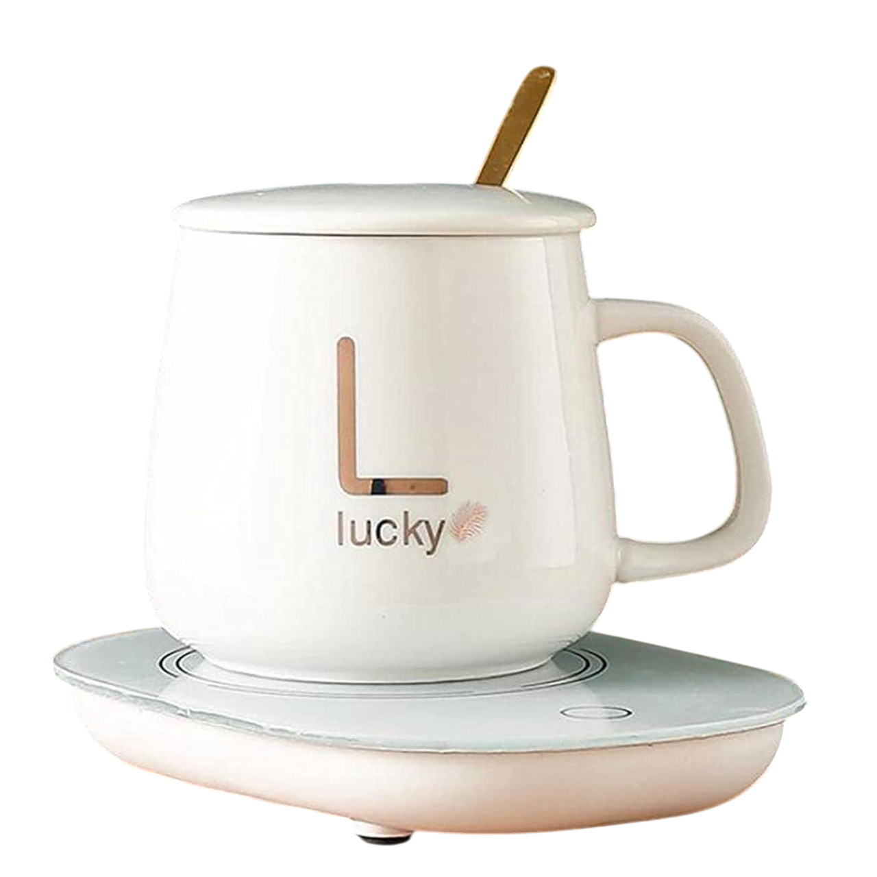 SET TAZA CON BASE CALENTADORA AUTOMÁTICA - BLANCO - 1