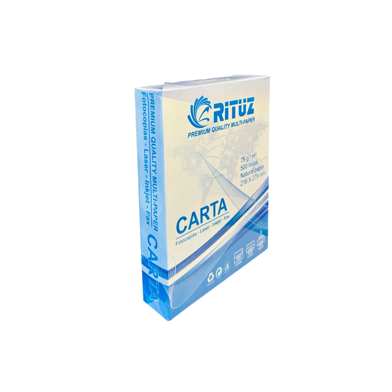 RESMA PAPEL CARTA RITUZ MULTIPROPÓSITO 500 HOJAS EN COLOR BLANCOS - 2