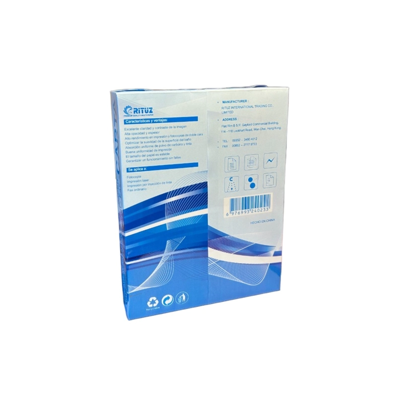 RESMA PAPEL CARTA RITUZ MULTIPROPÓSITO 500 HOJAS EN COLOR BLANCOS - 5