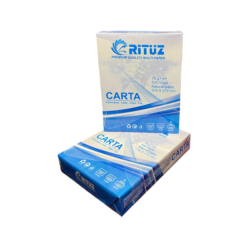 RESMA PAPEL CARTA RITUZ MULTIPROPÓSITO 500 HOJAS EN COLOR BLANCOS - 6