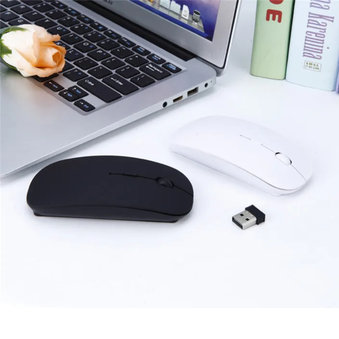 MOUSE OPTICO INALÁMBRICO SLIM DPI AJUSTABLE - 4