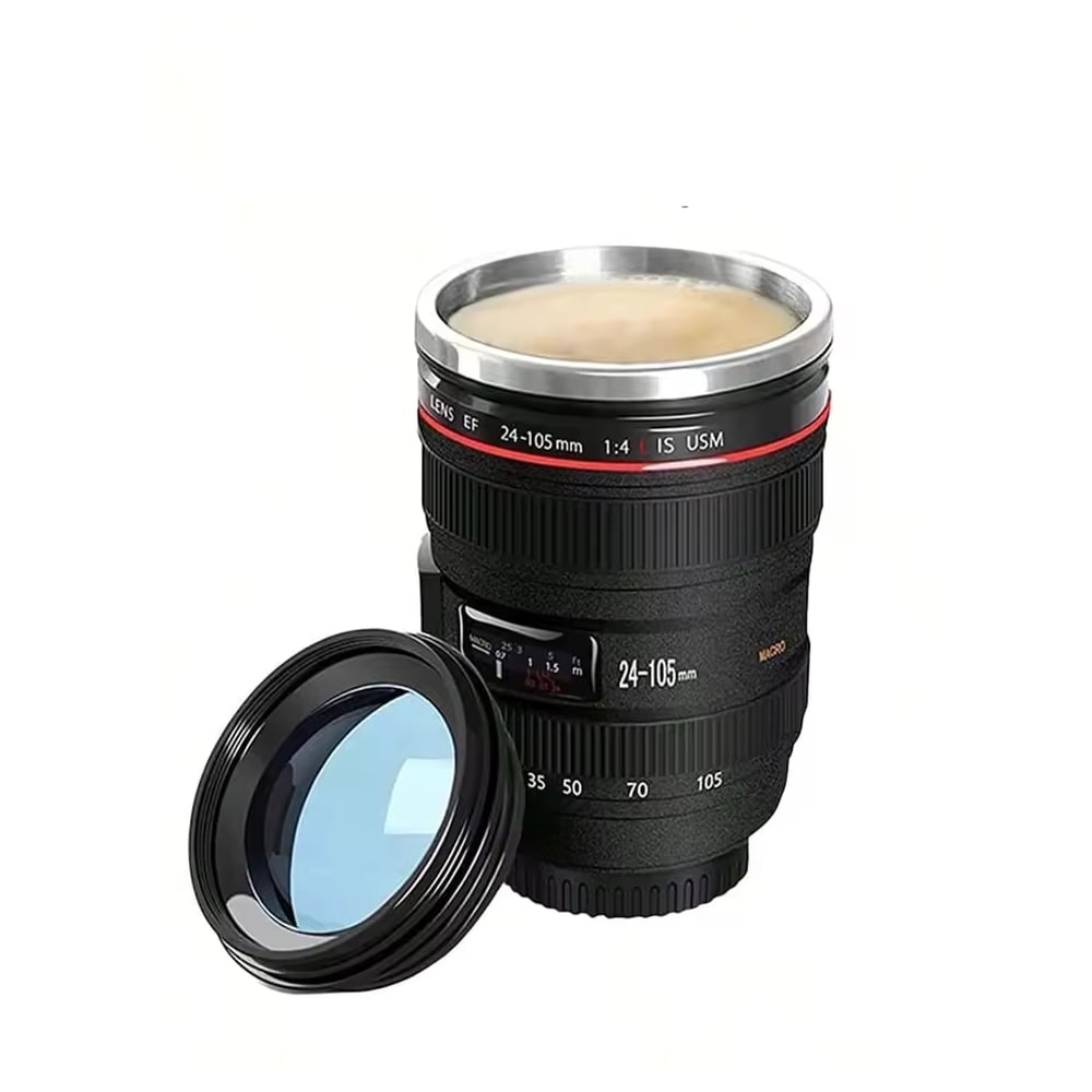 TAZA MUG LENTE CÁMARA ACERO INOXIDABLE - 1