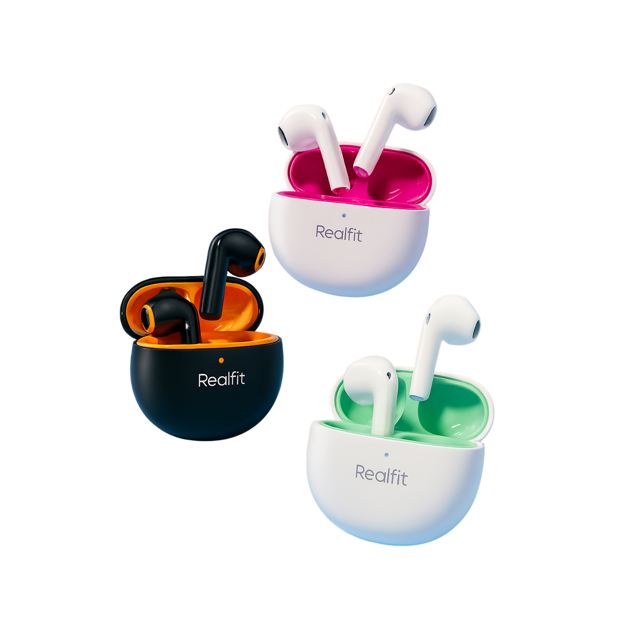 AUDIFONOS INALAMBRICOS REALFIT F2 - SONIDO HIFI, INALAMBRICOS CON LARGA BATERIA - 2