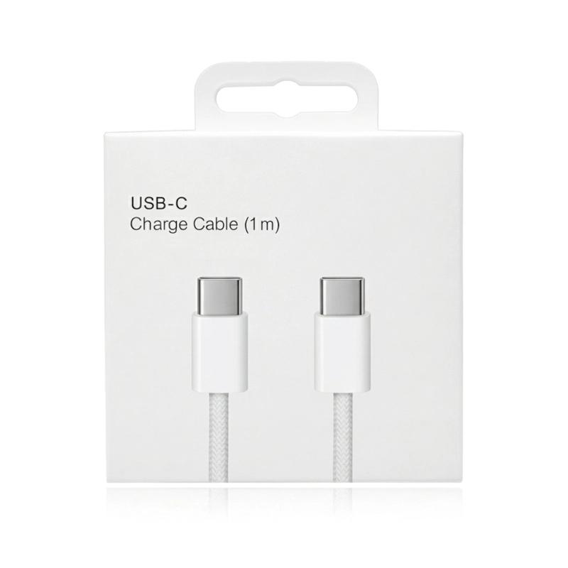CABLE CARGA RAPIDA USB-C A USB-C 30W PD Y DATOS 1 METRO