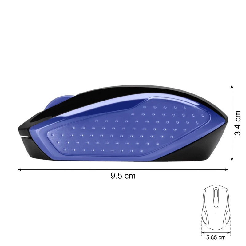MOUSE HP 200 INALAMBRICO 1000 DPI - AZUL - 3