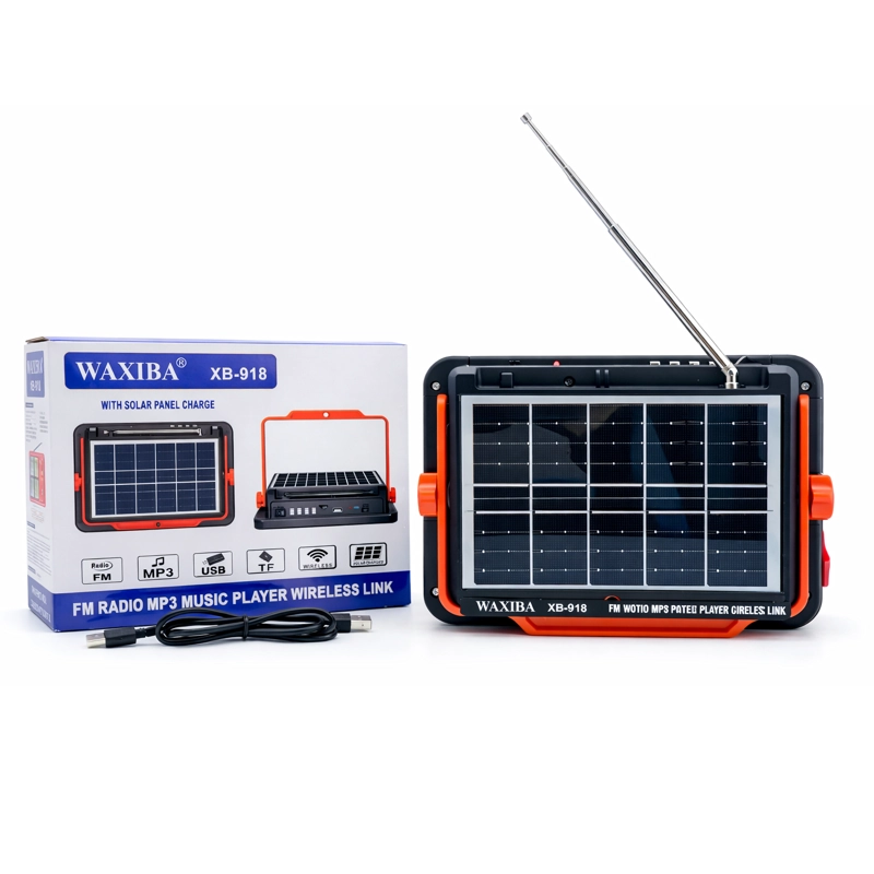 RADIO PORTATIL FM CON LINTERNA LED RECARGABLE – MODELO XB-918 MULTIFUNCIONAL - 4