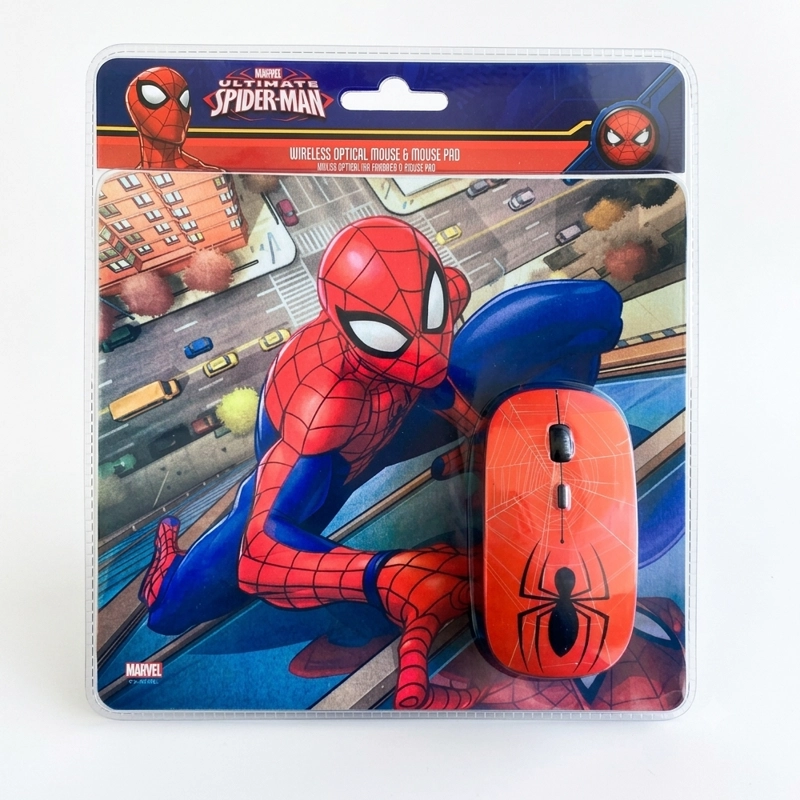 KIT MOUSE INALAMBRICO + MOUSEPAD SPIDERMAN – DISEÑO DIVERTIDO Y CONEXION SIN CABLES - 4