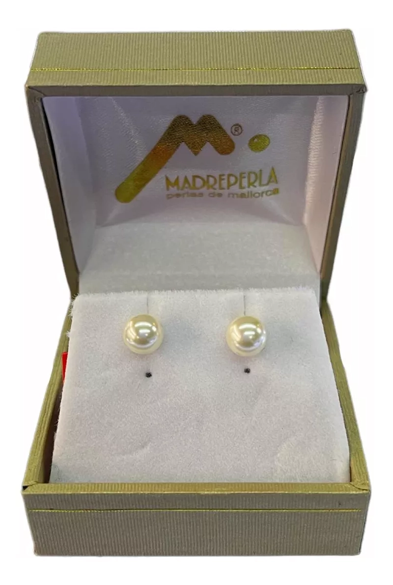 AROS MALLORCA DE PERLAS DE N° 6 ENCHAPADO EN ORO - 1