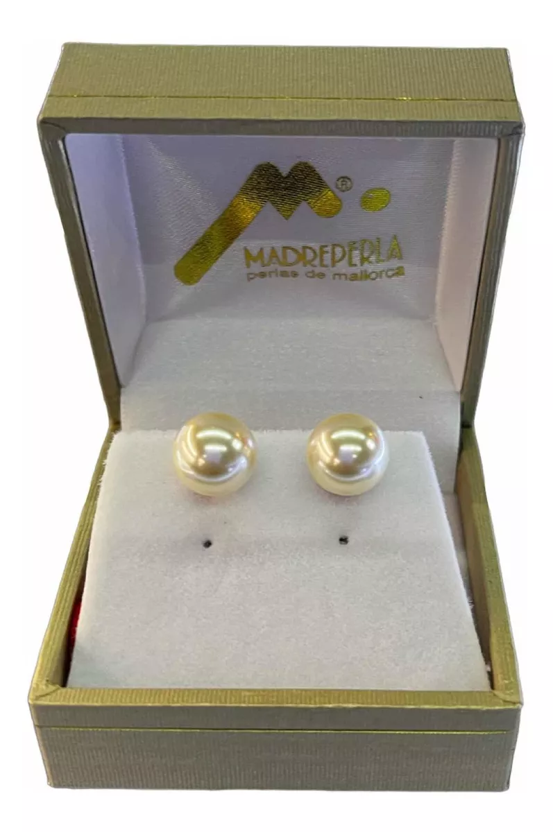 AROS DE PERLAS DE MALLORCA N* 9 ENCHAPADO EN ORO - 1