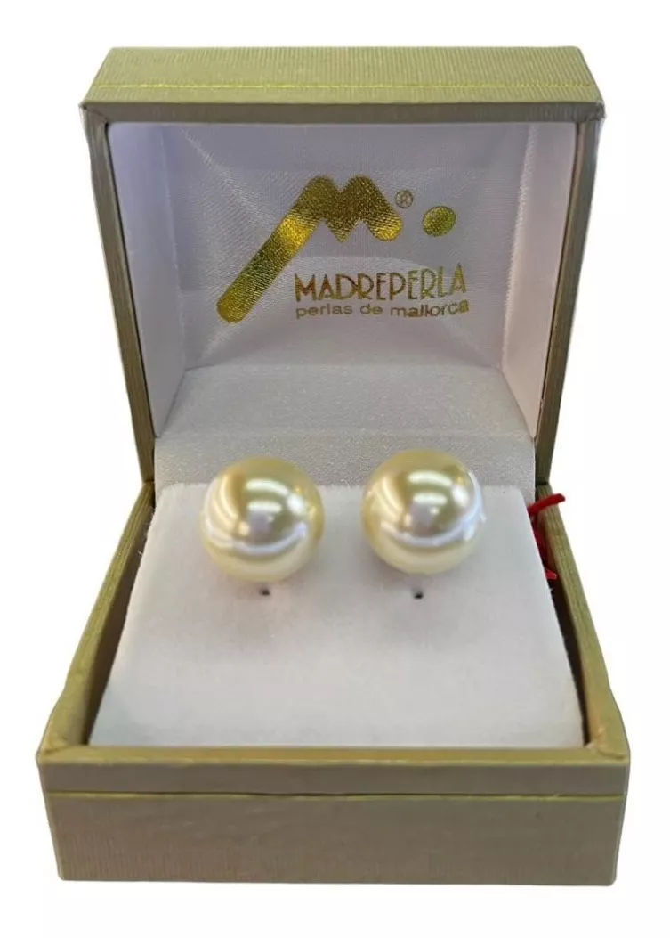 AROS PERLAS DE MALLORCAS N° 12 ENCHAPADO EN ORO - 1