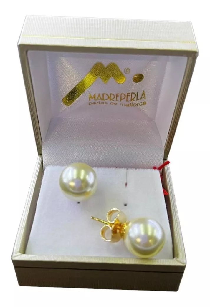 AROS PERLAS DE MALLORCAS N° 12 ENCHAPADO EN ORO - 2