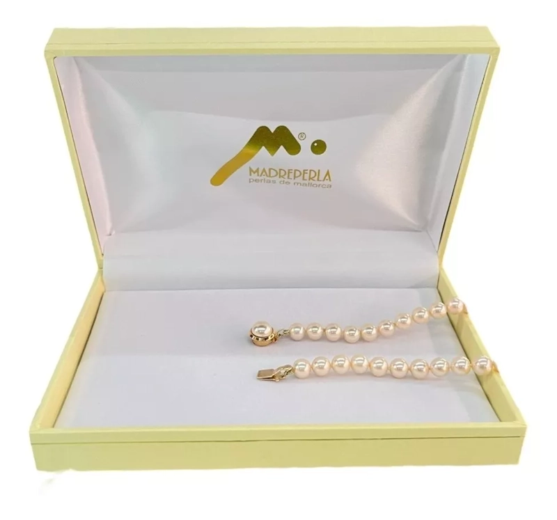 COLLAR DE PERLA DE MALLORCA 45CM BAÑADO EN ORO - 2