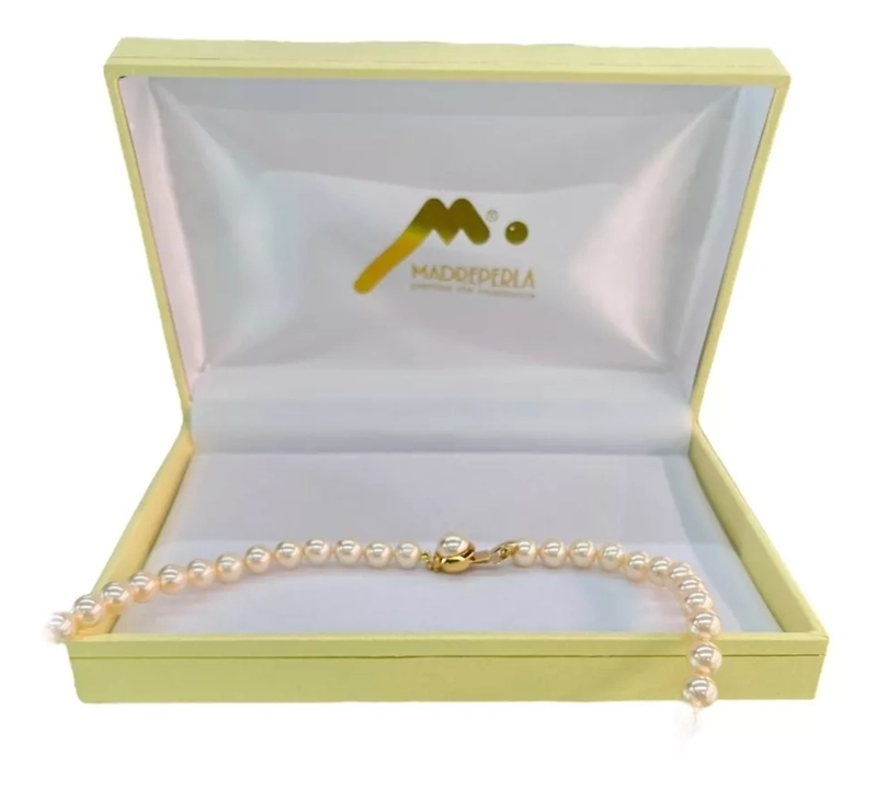 COLLAR DE PERLA DE MALLORCA 45CM BAÑADO EN ORO - 3