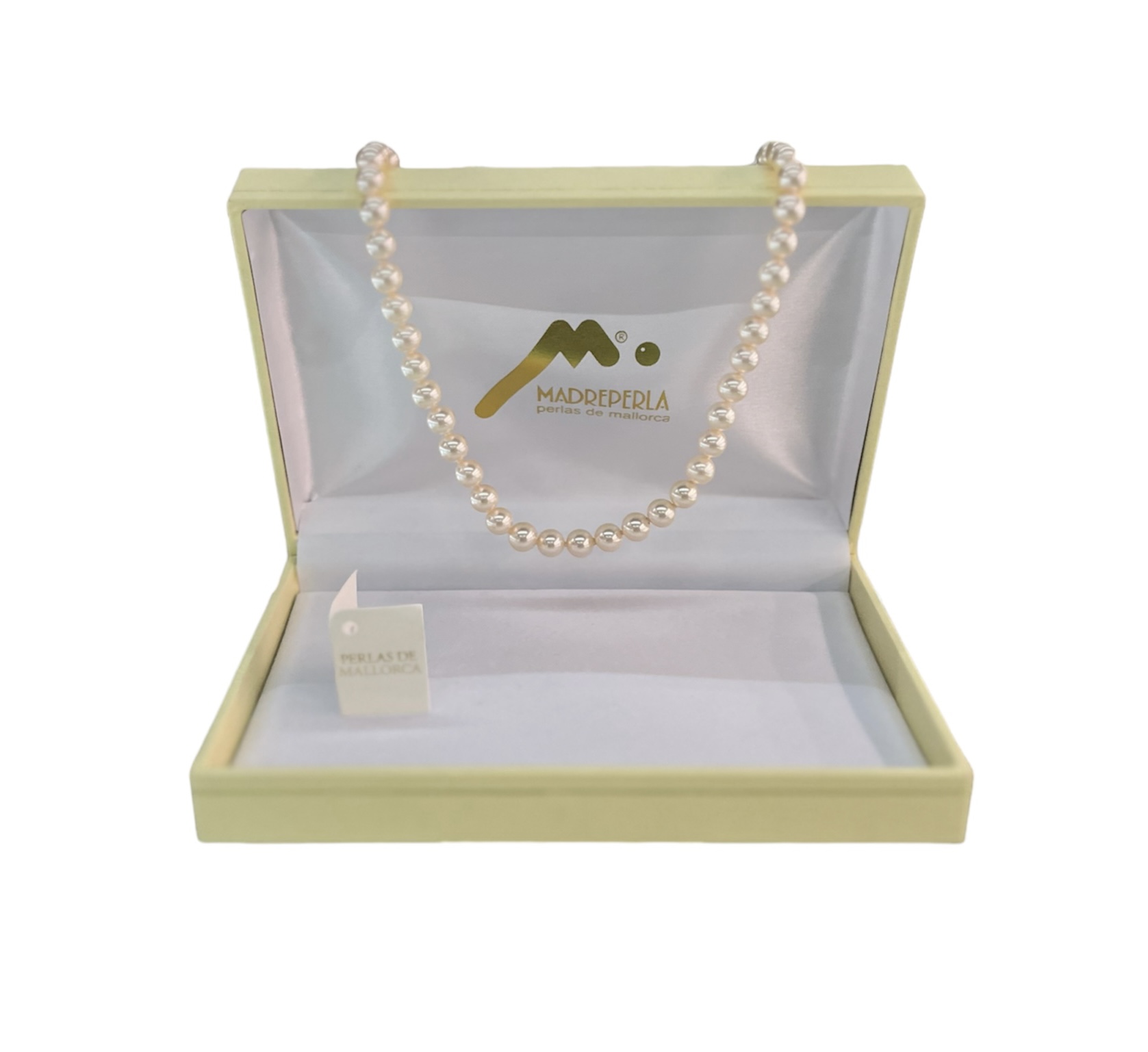 COLLAR DE PERLAS MALLORCA ENCHAPADO EN ORO 50 CM - 1