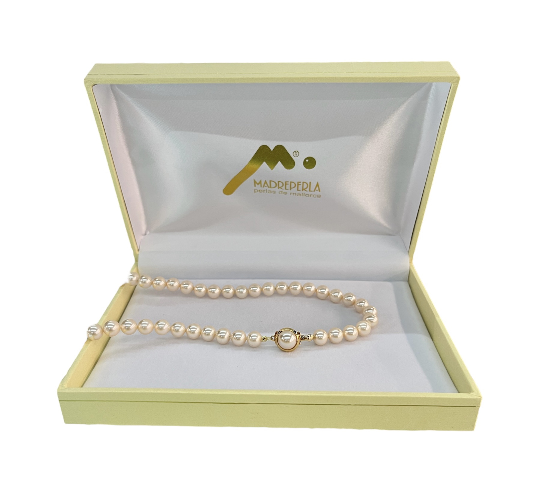 COLLAR DE PERLAS MALLORCA ENCHAPADO EN ORO 50 CM - 2