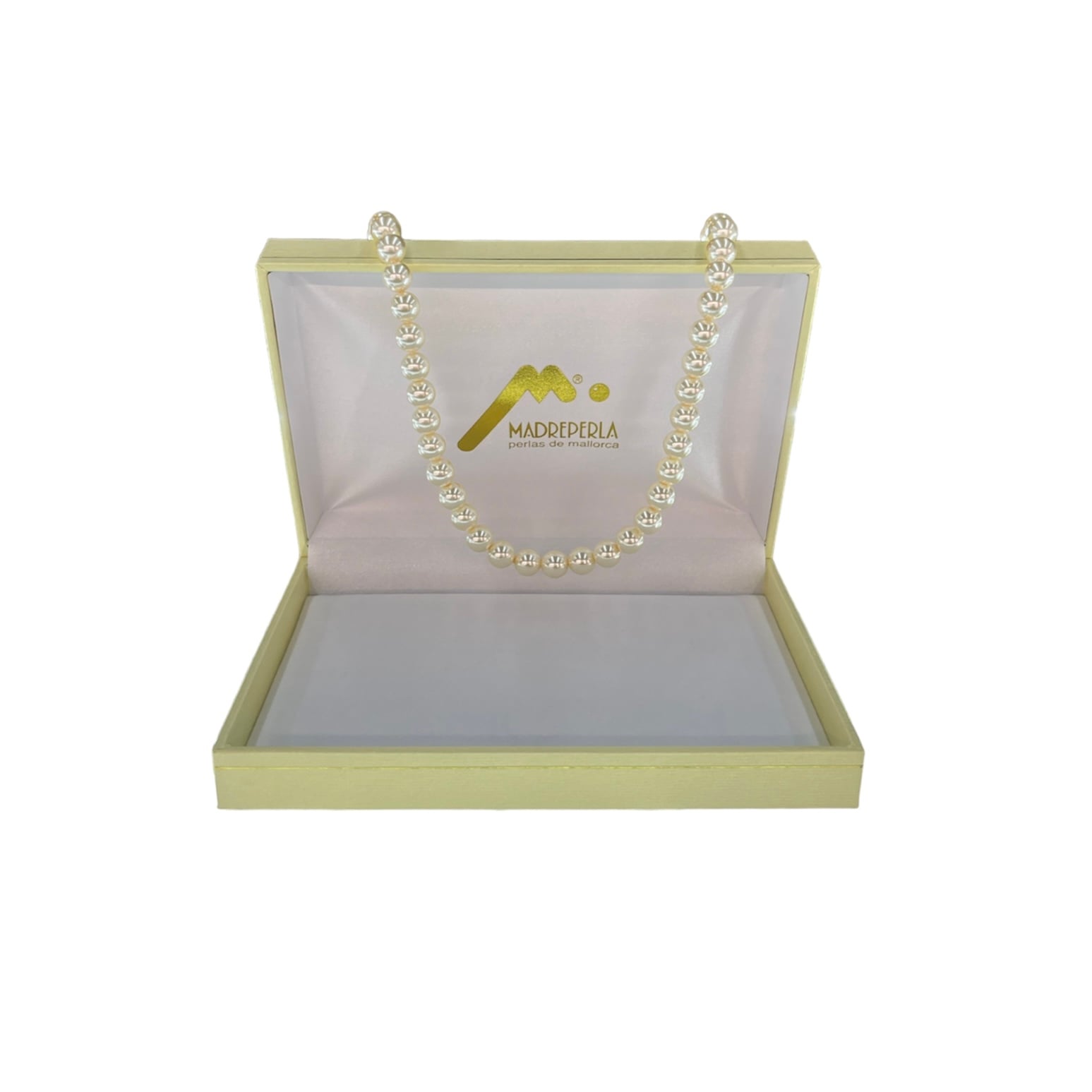 COLLAR DE PERLAS MALLORCA ENCHAPADO EN ORO 50 CM (8MM) - 1