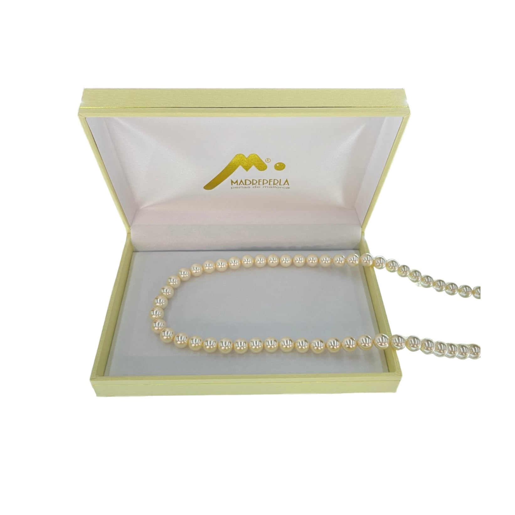 COLLAR DE PERLAS MALLORCA ENCHAPADO EN ORO 50 CM (8MM) - 2