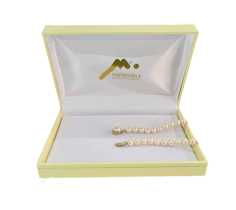 COLLAR PERLAS DE MALLORCA (7MM) ENCHAPADO EN ORO 18K - 2