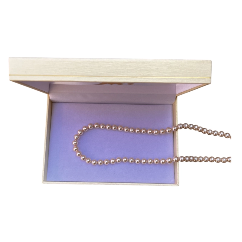 COLLAR DE PERLAS DE MALLORCA DE 50CM (9MM) CON BROCHE TIMON ENCHAPADO EN ORO 18K - 2