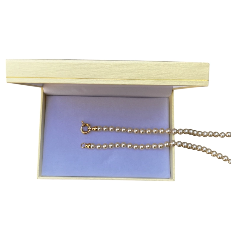 COLLAR DE PERLAS DE MALLORCA DE 50CM (9MM) CON BROCHE TIMON ENCHAPADO EN ORO 18K - 3