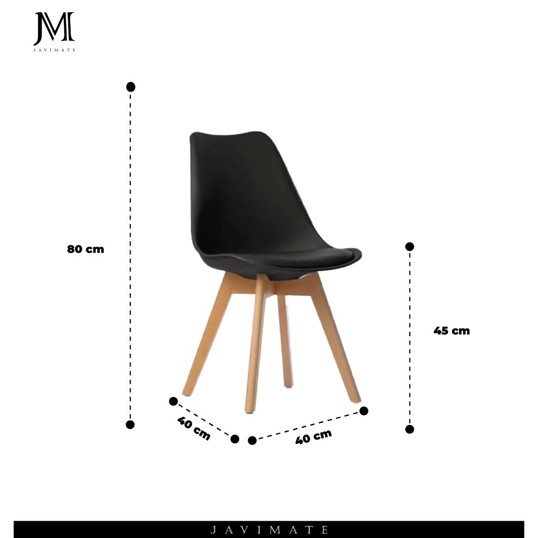 PACK 6 SILLAS DE COMEDOR TULIP ACOLCHADA - 4