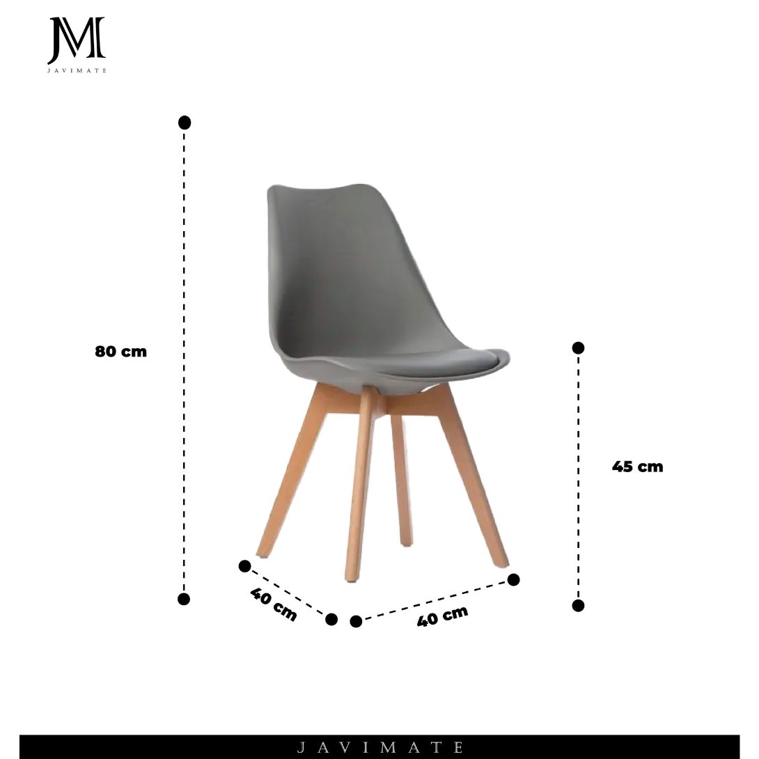 PACK 6 SILLAS DE COMEDOR TULIP ACOLCHADA - 4