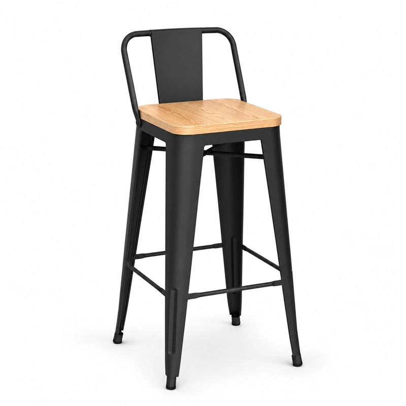 PACK 2 PISOS DE METAL TOLIX ASIENTO DE MADERA - 4