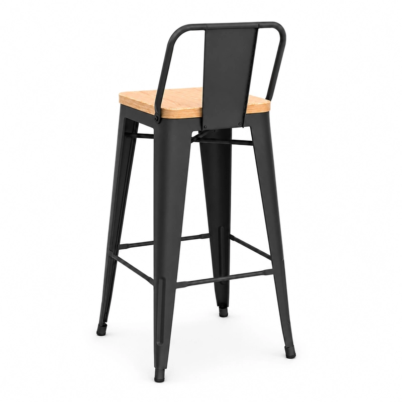 PACK 2 PISOS DE METAL TOLIX ASIENTO DE MADERA - 5