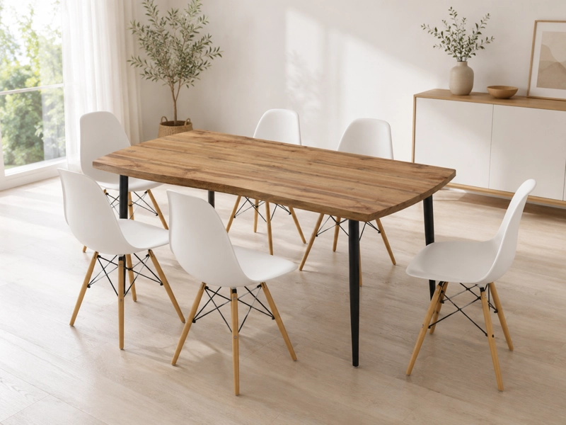 SILLA COMEDOR EAMES BLANCA - 2