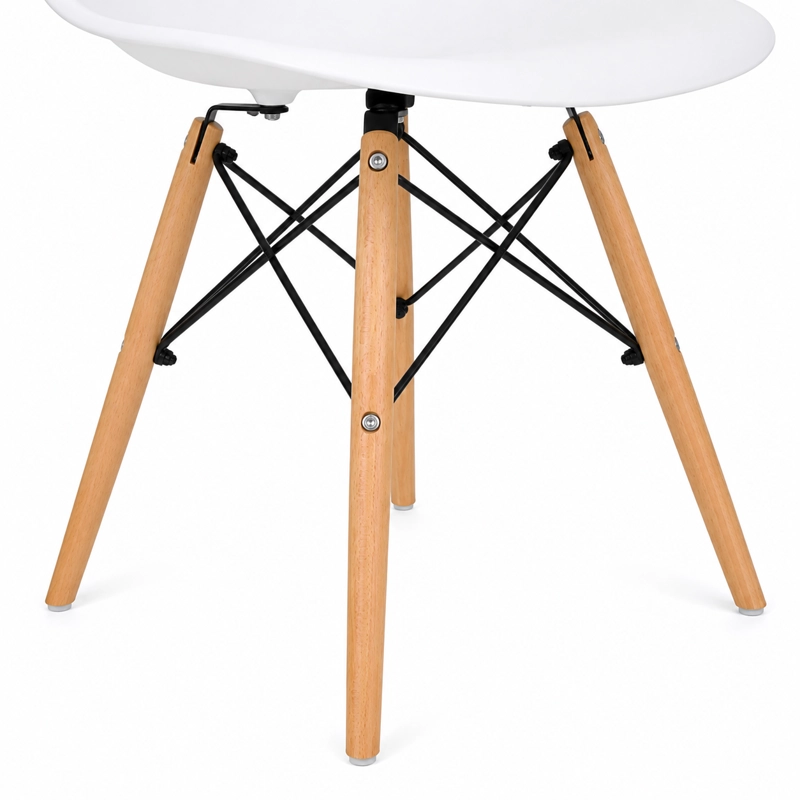 SILLA COMEDOR EAMES BLANCA - 6