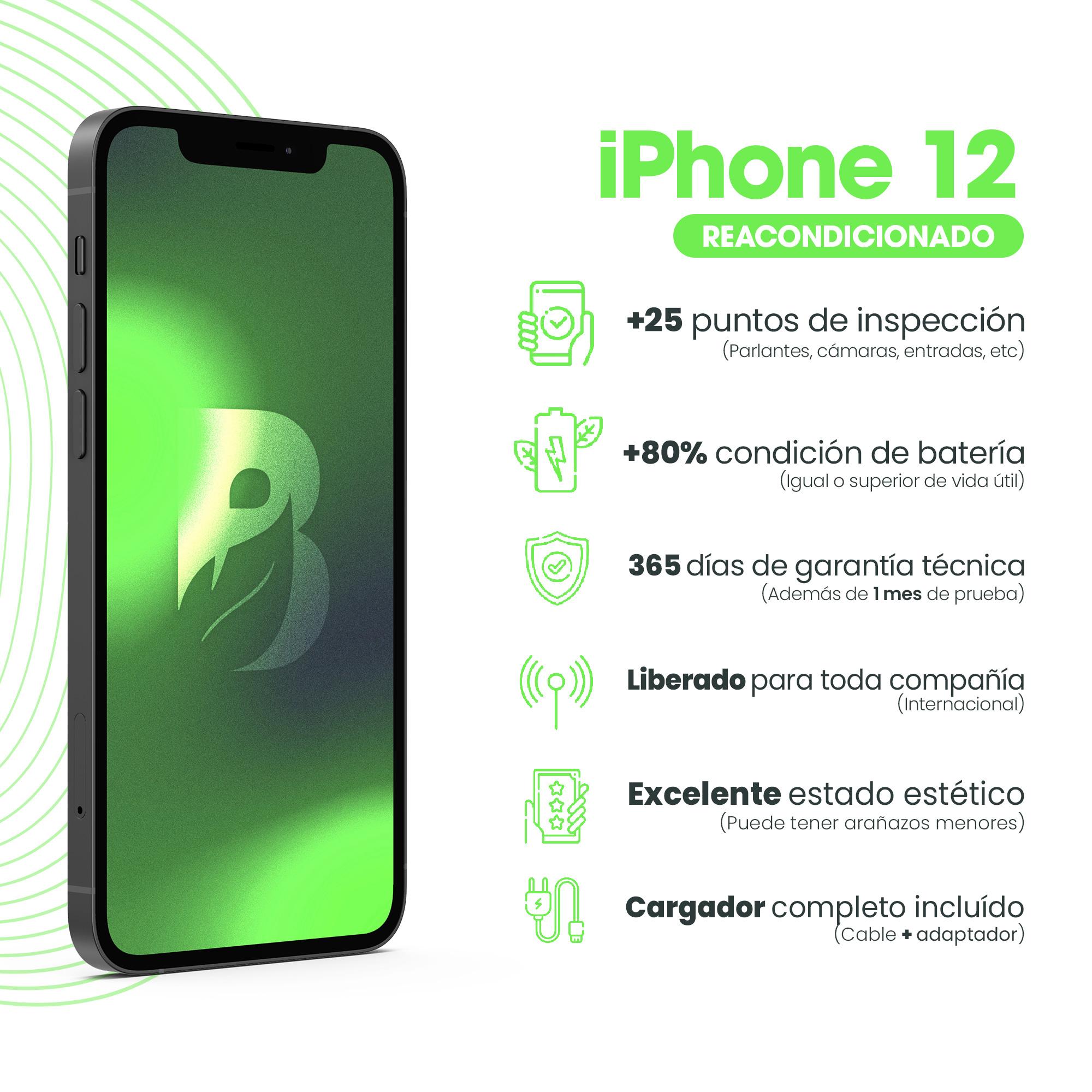 IPHONE 12 64GB - NEGRO RECONDICIONADO - 6