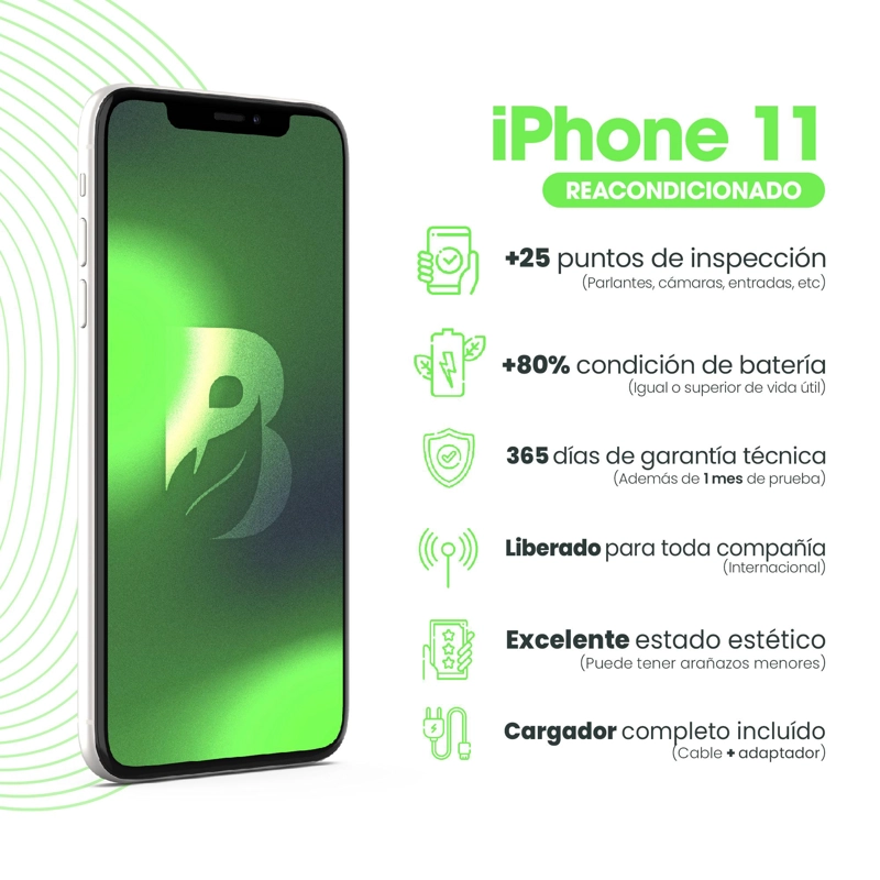 IPHONE 11 64GB - BLANCO RECONDICIONADO - 6
