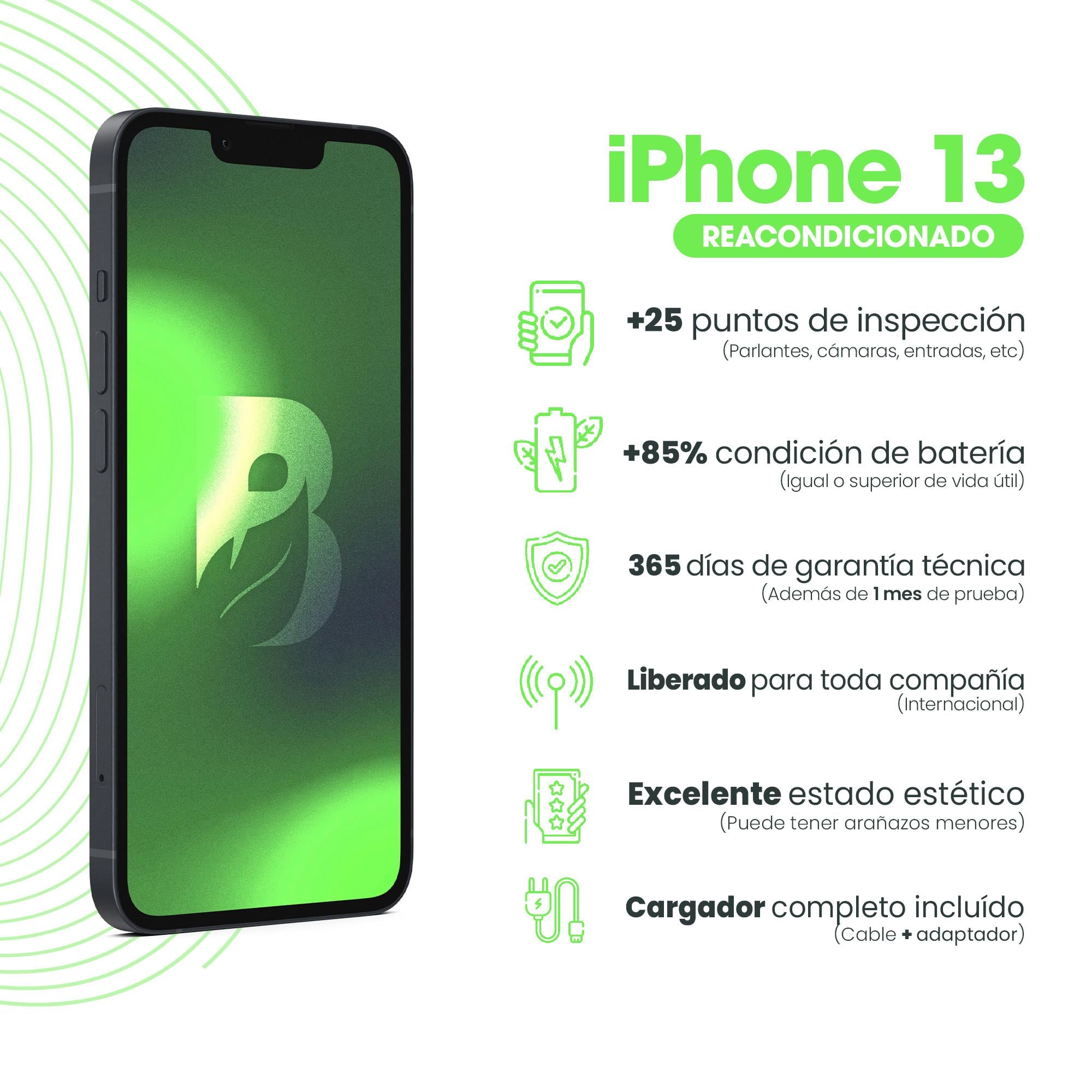IPHONE 13 128GB - AZUL MEDIANOCHE RECONDICIONADO - 6