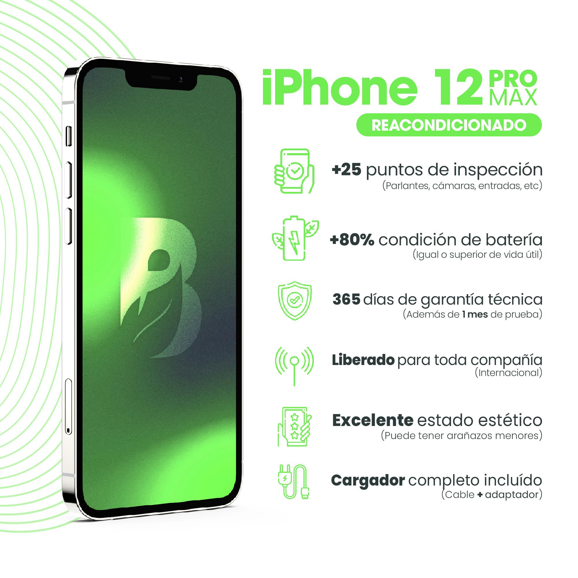 IPHONE 12 PRO MAX 128GB - PLATA RECONDICIONADO - 6