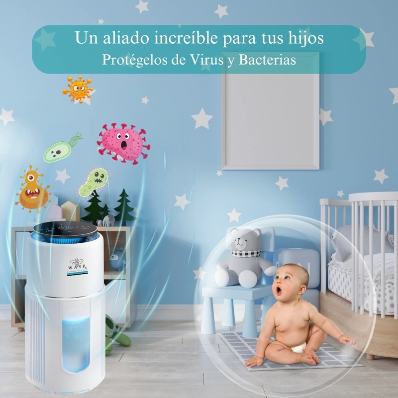PURIFICADOR DE AIRE FAMILY &  PET, 90M2, HEPA H13 + LUZ UVC + WIFI - 10