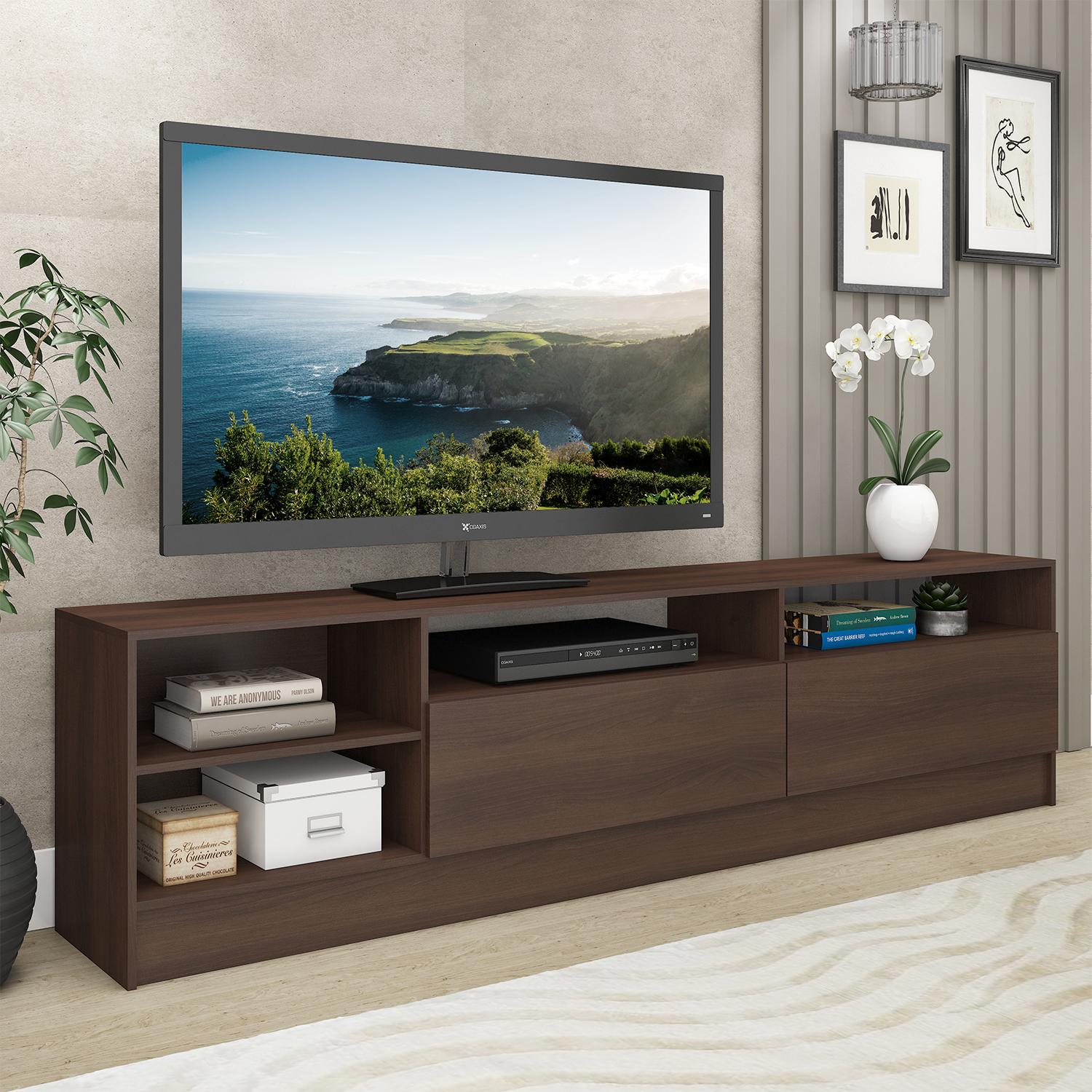 RACK TV 75 PULGADAS 2 PUERTAS VEKKA HOME MOYAN CAFE - 1