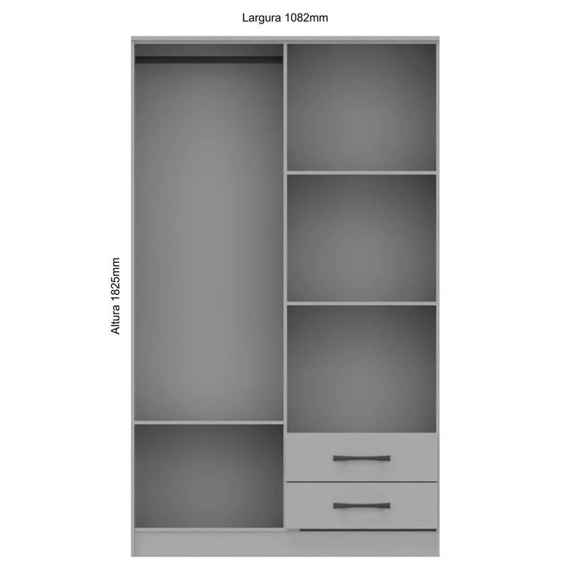 CLOSET PEQUIM DARK 4P 2C - 4