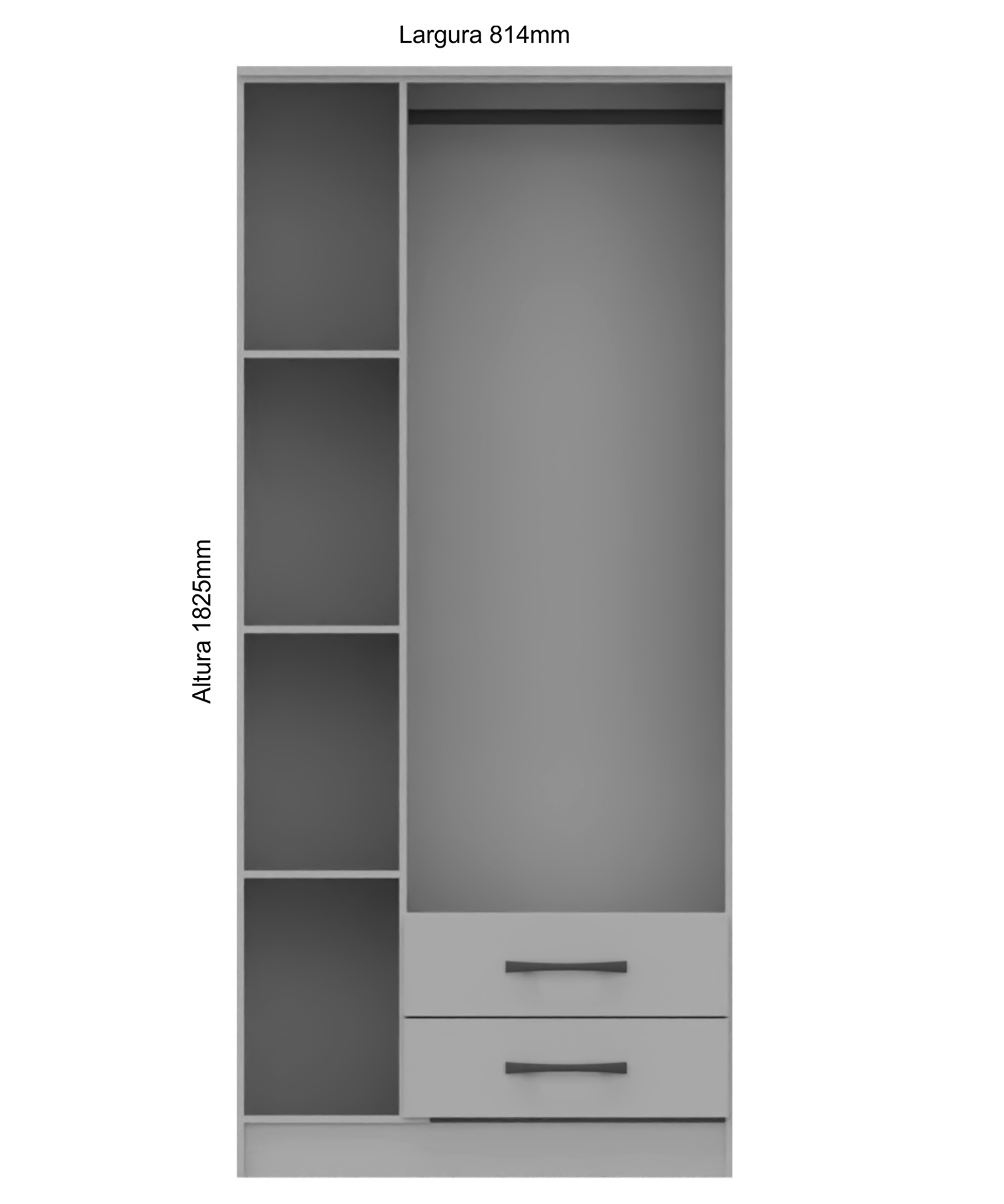 CLOSET PEQUIM DARK 3P 2C - 4